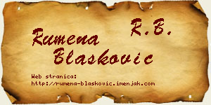 Rumena Blašković vizit kartica